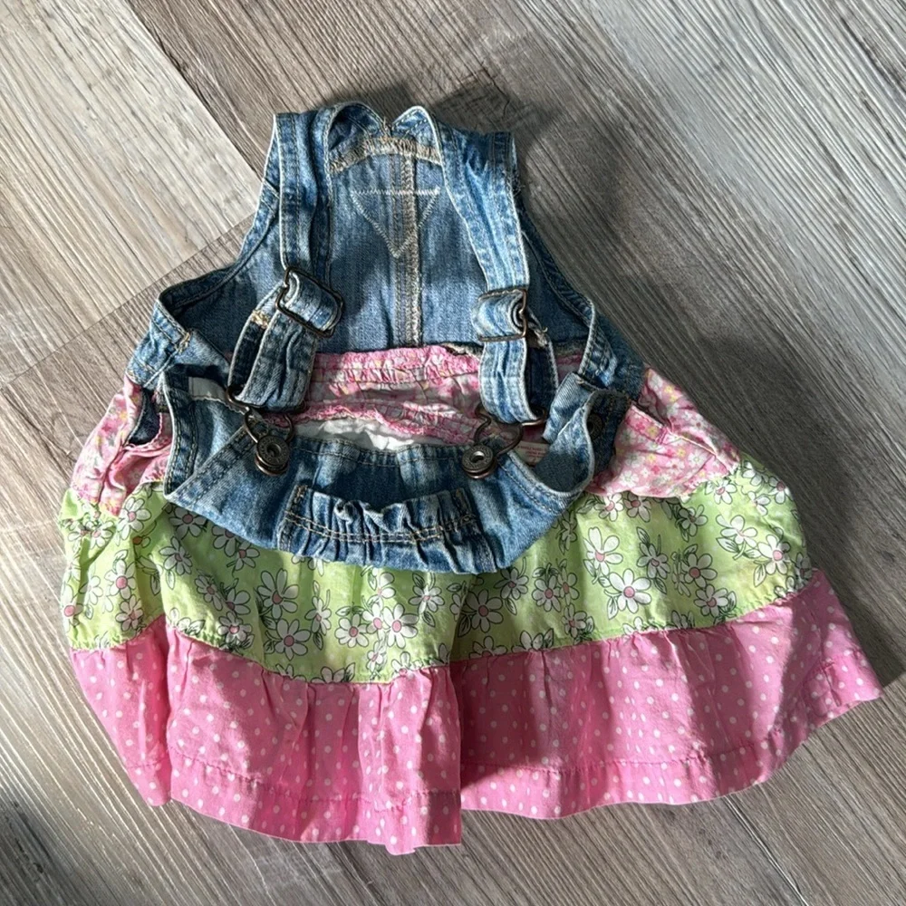 OSHKOSH B-gosh tiered ruffle bib overall skirtall